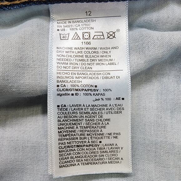 Old Navy Jeans Womens 12 Blue Dark Wash Extra High-Rise Balloon Distressed Ankle - Picture 7 of 12